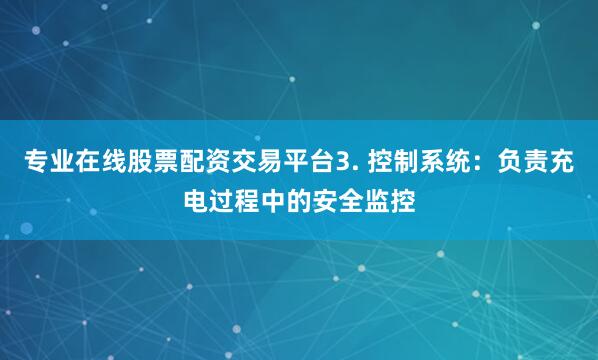 专业在线股票配资交易平台3. 控制系统：负责充电过程中的安全监控