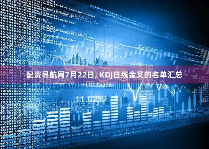 配资导航网7月22日, KDJ日线金叉的名单汇总